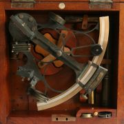 Antique sextant in original wooden case