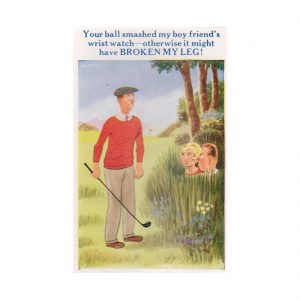 Saucy Golf Postcard