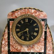 French Pink Marble Table Clock