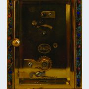 champleve enamel cased carriage clock
