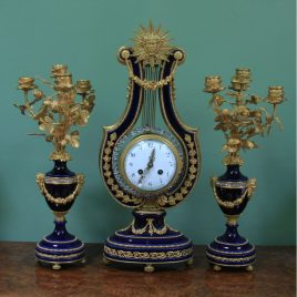 Antique 8 Day French Lyre Clock