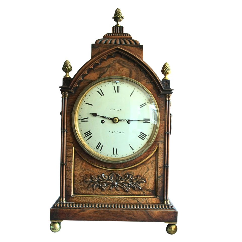 "Antique Gothic Revival Table Clock"