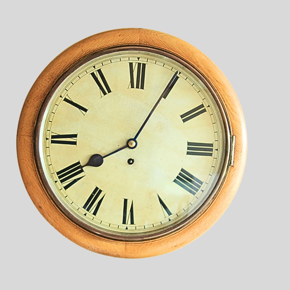 Antique Fusee Dial Clock